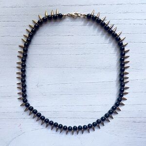 Ancient Egyptian replica onyx necklace lotus petals